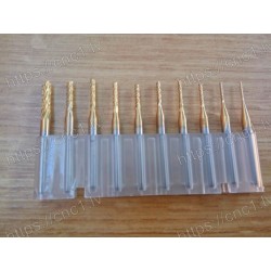 10pcs  CED 0.8 - 3.0mm Corn Cutter CNC Router bits