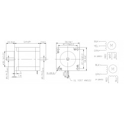 Nema 23 Шаговый двигатель 23HS8430 / 57BYGH627 D6.35mm 1.9 N/m