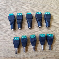 Male To Female DC adapter 2.1 x 5.5mm 2 gab. (Pārī)