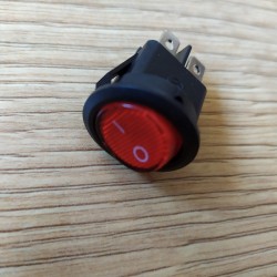 Round Rocker Switch 20MM 4 Pin ON/OFF 6A Amps 250VAC DPST Latching 220V Push Button Switches Red