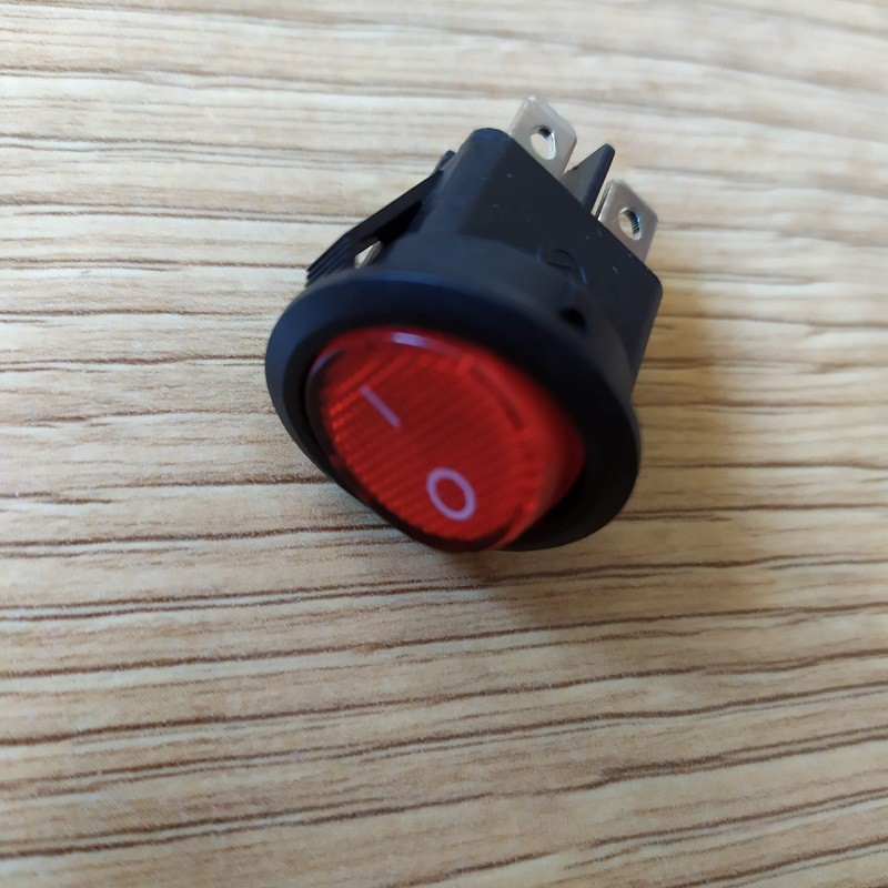 Round Rocker Switch 20MM 4 Pin ON/OFF 6A Amps 250VAC DPST Latching 220V