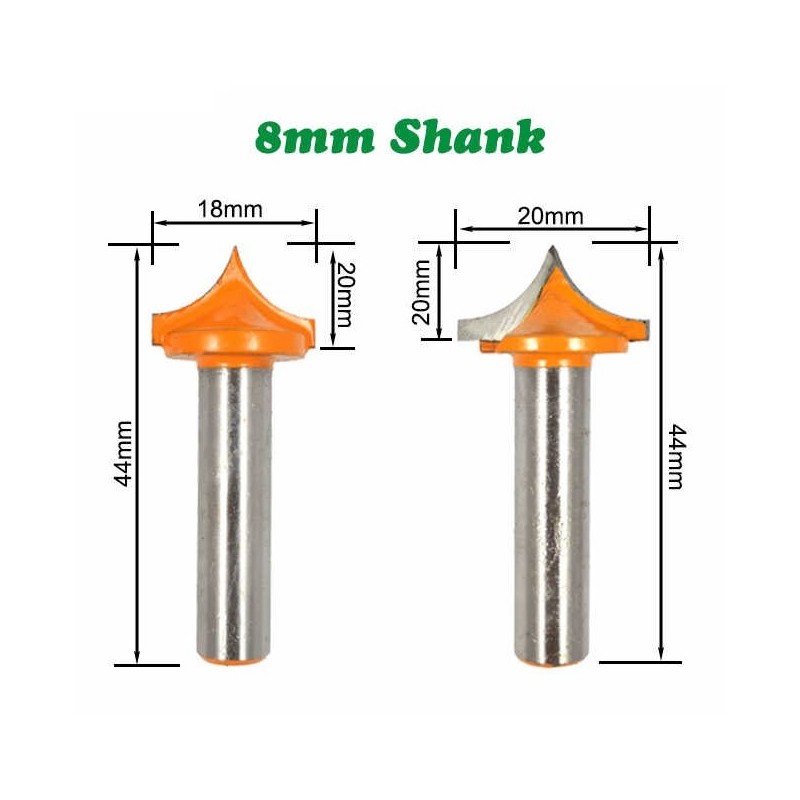 8mm Shank x CED14mm -20mm Carving CNC Router Bit