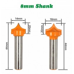 8mm Shank x CED14mm -20mm Carving CNC Router Bit