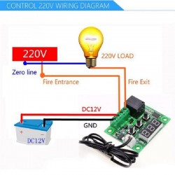 DC 12V heat cool thermostat temperature control switch