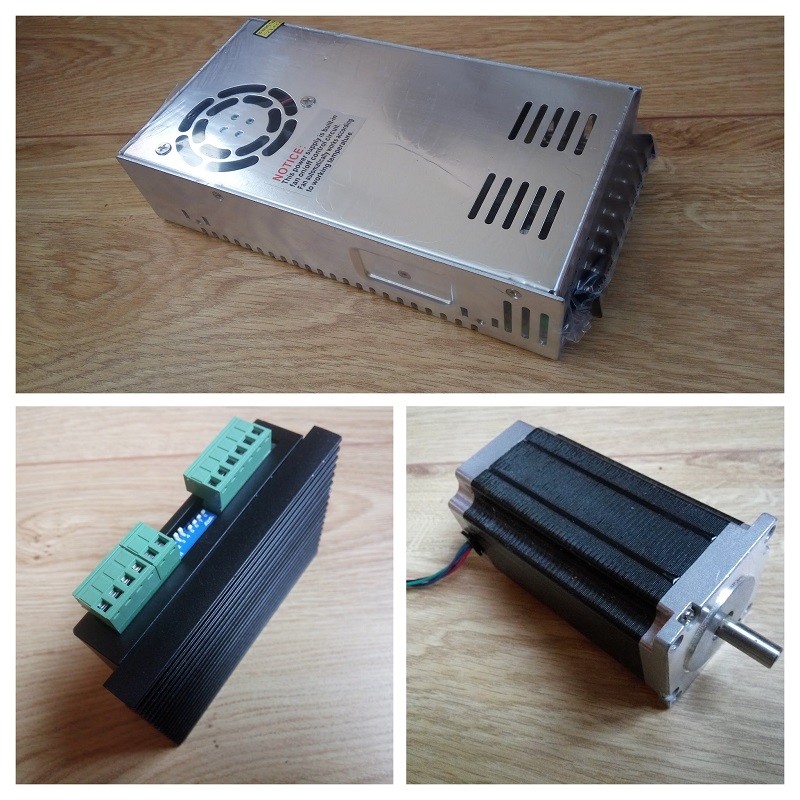 Nema 34 with 8.5N.m 5.6A stepper motor + Driver + Power Supply KIT