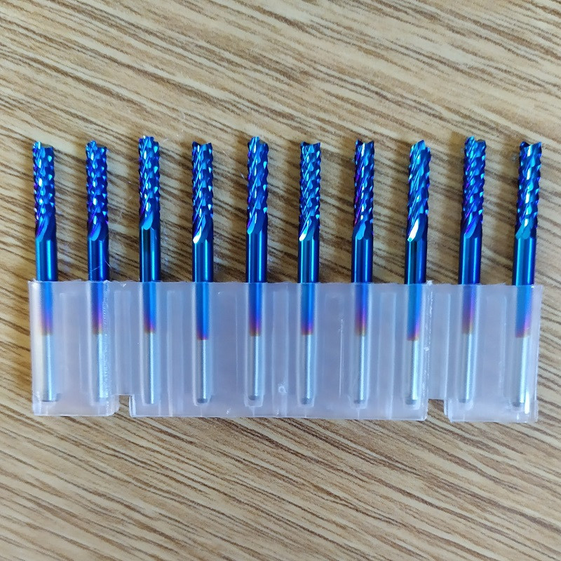 10pcs. 1.0mm-3,175mm CED 3.175mm Nano Blue Coated Кукуруза CNC фреза