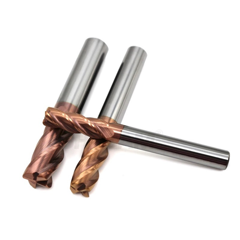 4 Flute for steel, AlTiN Coating HRC55 Tungsten Steel  CNC End mill Router bits 4mm/6mm/8mm Shank