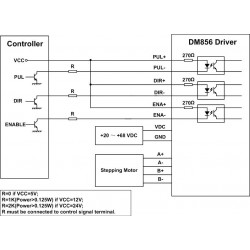 Leadshine DM856  Soļu dzinēju drivers 20-80VDC  2/4 fāzes Nema 57 86