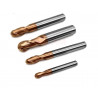 Ball nose for steel 2 Flute , AlTiN Coating HRC55 Tungsten Steel CNC Router bits 4mm/6mm/8mm Shank