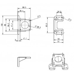 Nema 23 stepper motor bracket