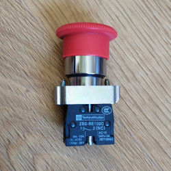 22mm NC Red Mushroom Emergency Stop Push Button Switch 600V 10A ZB2-BE102C