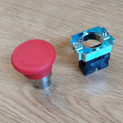 22mm NC Red Mushroom Emergency Stop Push Button Switch 600V 10A ZB2-BE102C