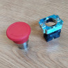 22-миллиметровый кнопочный переключатель аварийного останова, NC, 600 В, 10 А, ZB2-BE102C