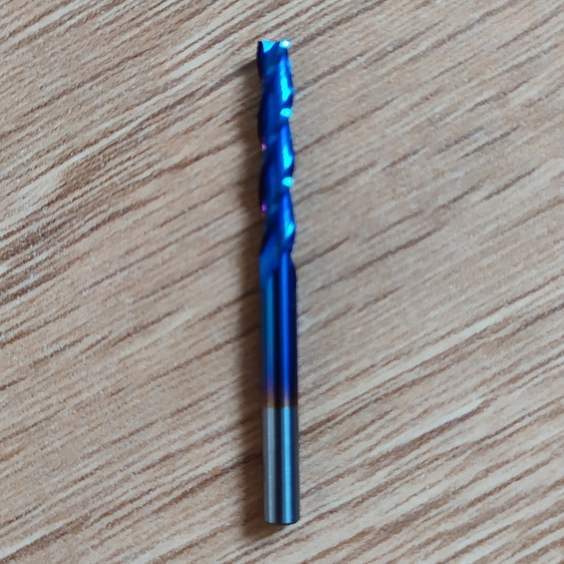 3Flute Nano Blue pārklāts CNC frēzes alumīnija, vara griešanai