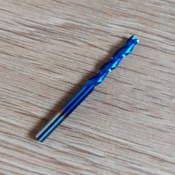 3Flute Nano Blue pārklāts CNC frēzes alumīnija, vara griešanai