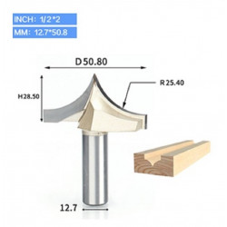 12,7mm(1/2") Shank x D38-51mm  Carving CNC Router Bit