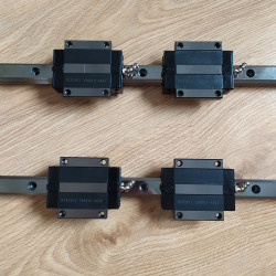 2 pcs. HGR20 HGR25 Linear guide + 4pcs. HGH20CA, HGW20CA, HGW25CA linear bearing. Set