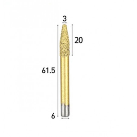 SHK 6mm-8mm-10mm CNC Diamond Engraving Relief Cutting bit for Stone Granite