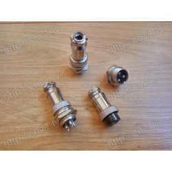 GX12 12mm aviācijas elektriskais saspraudnis metāla vīrišķais-sievišķais savienotājs 3-4 tapas