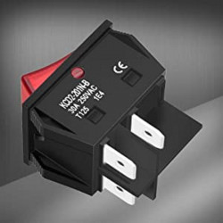 30A 250V Heavy Duty KCD2 Rocker Switch ON Off DPST 4 Pin With Red Lighted 220V Toggle Switch Electrical Equipment T125