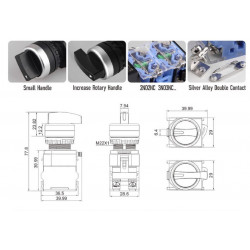 WDNSB1-X push button switch Knob switch 22mm