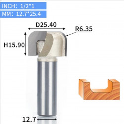 1/2" Shank  Bowl & Tray Dish Carving Router Bit 25,4mm-31.75 mm