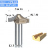 12,7 mm (1/2") kāts x D6-50 mm apgriešanas CNC frēzes kokam