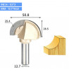 12,7 mm (1/2") kāts x D9-51 mm lodveida frēzēšanas uzgaļi koka CNC frēzēšanas