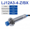 LJ12A3-4-Z... Induktīvs tuvuma sensors. Attālums 4mm, diametrs 12mm NPN PNP DC 6-36V NO NC