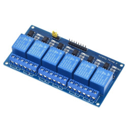 6-Channel Relay Module Shield for Arduino ARM PIC AVR DSP Electronic 5V-24V 6 Channel Relay Module