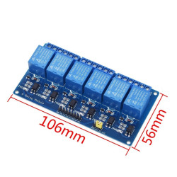 6-Channel Relay Module Shield for Arduino ARM PIC AVR DSP Electronic 5V-24V 6 Channel Relay Module