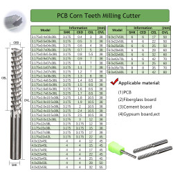 6mm - 8mm Shank x CEL17-42mm Corn Cutter PCB Milling Bits End Mill CNC Router Bits