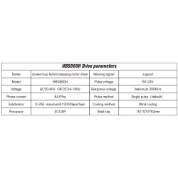 HBS860H Closed-loop 2 фазный драйвер серво двигателя   8A 20-70VAC 30-100VDC RS232 для управления NEMA 34 с замкнутым контуром