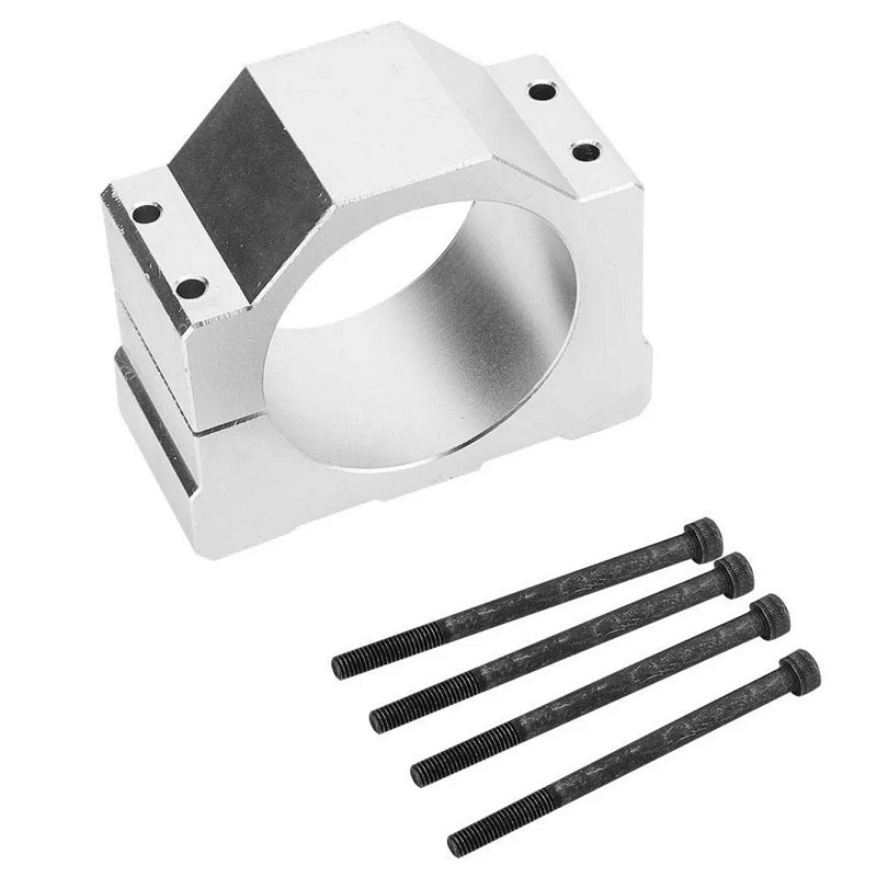 65mm Aluminum Spindle Clamp Motor Bracket with 4pcs Screw for CNC Engraving Router Machine