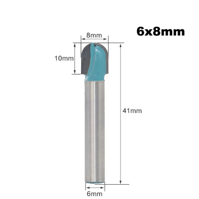 6 mm kāts x D6mm -32 mm apaļais CNC frēzēs