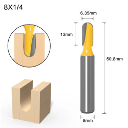 8MM Shank Long Blade Round Nose Wood Carving Router Bit (1 gab.)