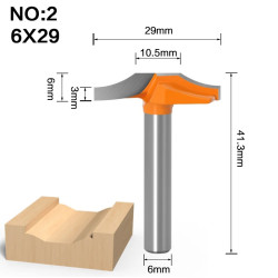 Хвостовик 6 мм Фрезы для MDF, дерева