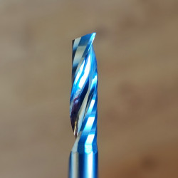 AA 6mm CED22-32mm 1 Flute spirālveida CNC frēzi 2A kvalitāte akrila PVC MDF (1 gab.)