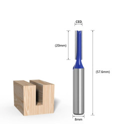 8mm Shank CED5-20mm Straight 2 Flute Router Bits Milling Cutter For Wood Woodwork( 1pcs)