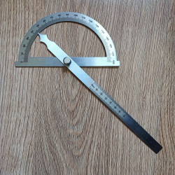 Protractor Angle Finder 150 mm 180 Degree  Craftsman Ruler Stainless Steel Measuring Angle Ruler