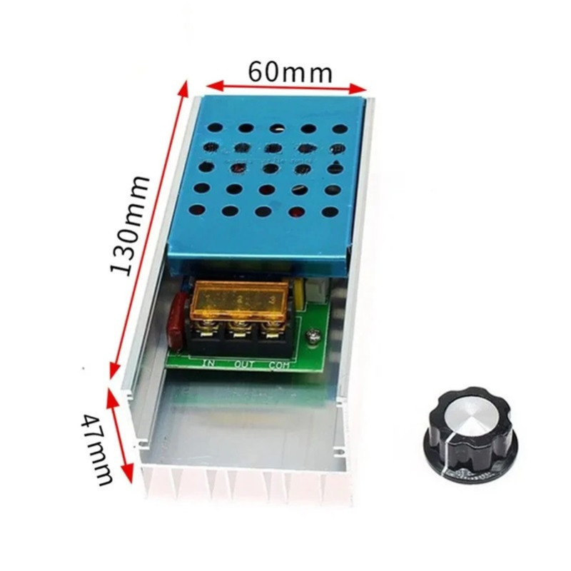 AC 220V 6000W SCR Voltage Regulator Controller Electronic Dimmer Thermostat Motor Speed Controller Volt Regulator Mold with Case