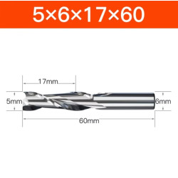 2 Flute HRC65 Milling Cutter for Aluminum M2 End Mill Carbide Milling Cutter Spiral Router Bit CNC End Mill 4 6 8 20mm