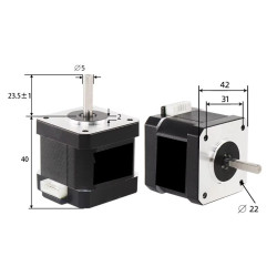 17HS4401S 0.9 degree 1.5A 0,4N.M Nema17 Stepper Motor