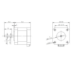 17HS4401S 0.9 degree 1.5A 0,4N.M Nema17 Stepper Motor