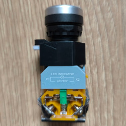 LA38  LED Button Switch AC220V Self-locking  Button 22mm