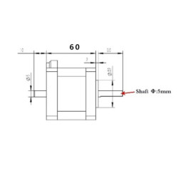 Double Shaft Nema17 Stepper Motor 0.7Nm 1.5A