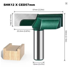 12mm SHK x 57mm CED CED Galda plaknei Kokapstrādes CNC frēzes