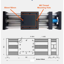 Z- axis Linear Actuator Stage, Stroke 200mm -400 mm lead screw 4-10mm
