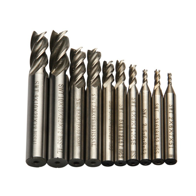 1.5-10mm 4 Flute HSS CNC Frēzes (1 gab.)
