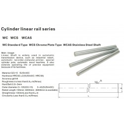 WC Cylindrical Linear Shaft Hardened Polished Steel Rod